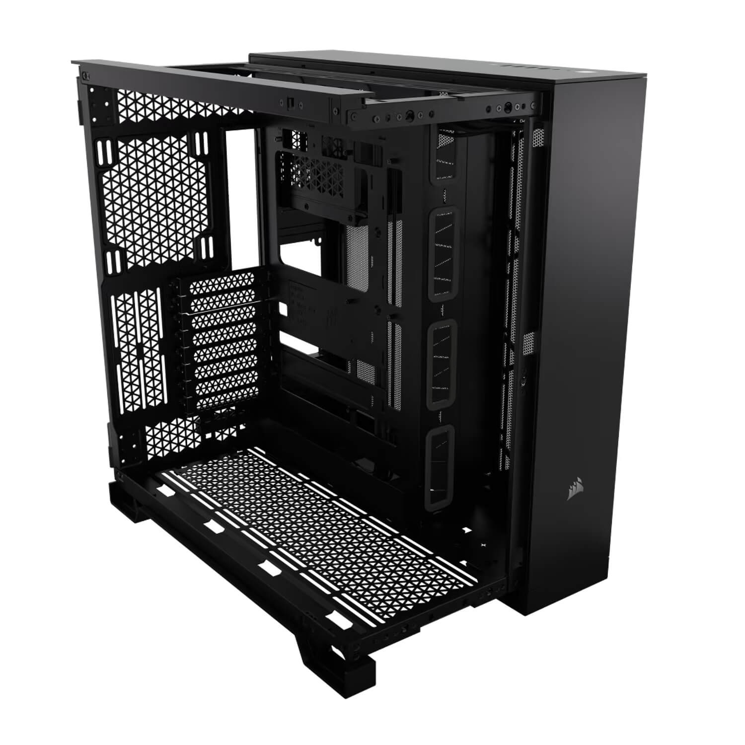 Corsair 6500X Black Tempered Glass BLACK ,Tool-free, no PSU, No FAN , 4USB3.0 +USB Type-C, Audio & speaker