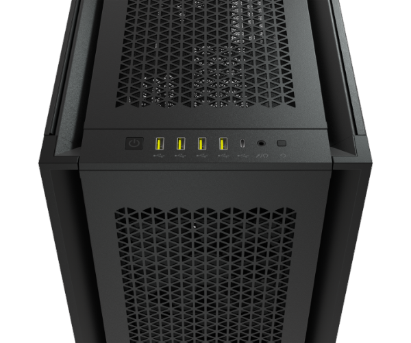 Corsair 7000D Airflow Tempered Glass Black ,Tool-free, no PSU, 3X 140mm FAN , USB3.0, Audio & speaker