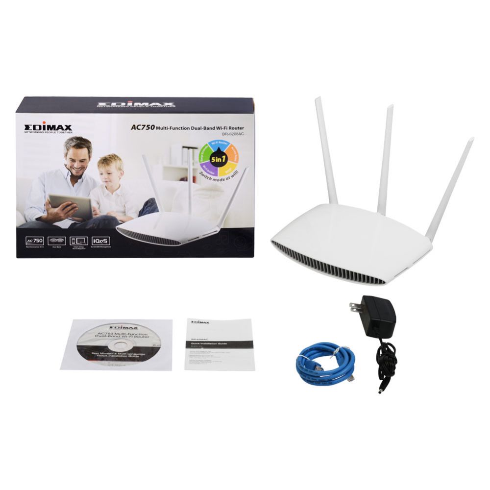EDIMAX BR-6208AC 4 Ports Fast Ethernet Wireless nMax ROUTER With MIMO
