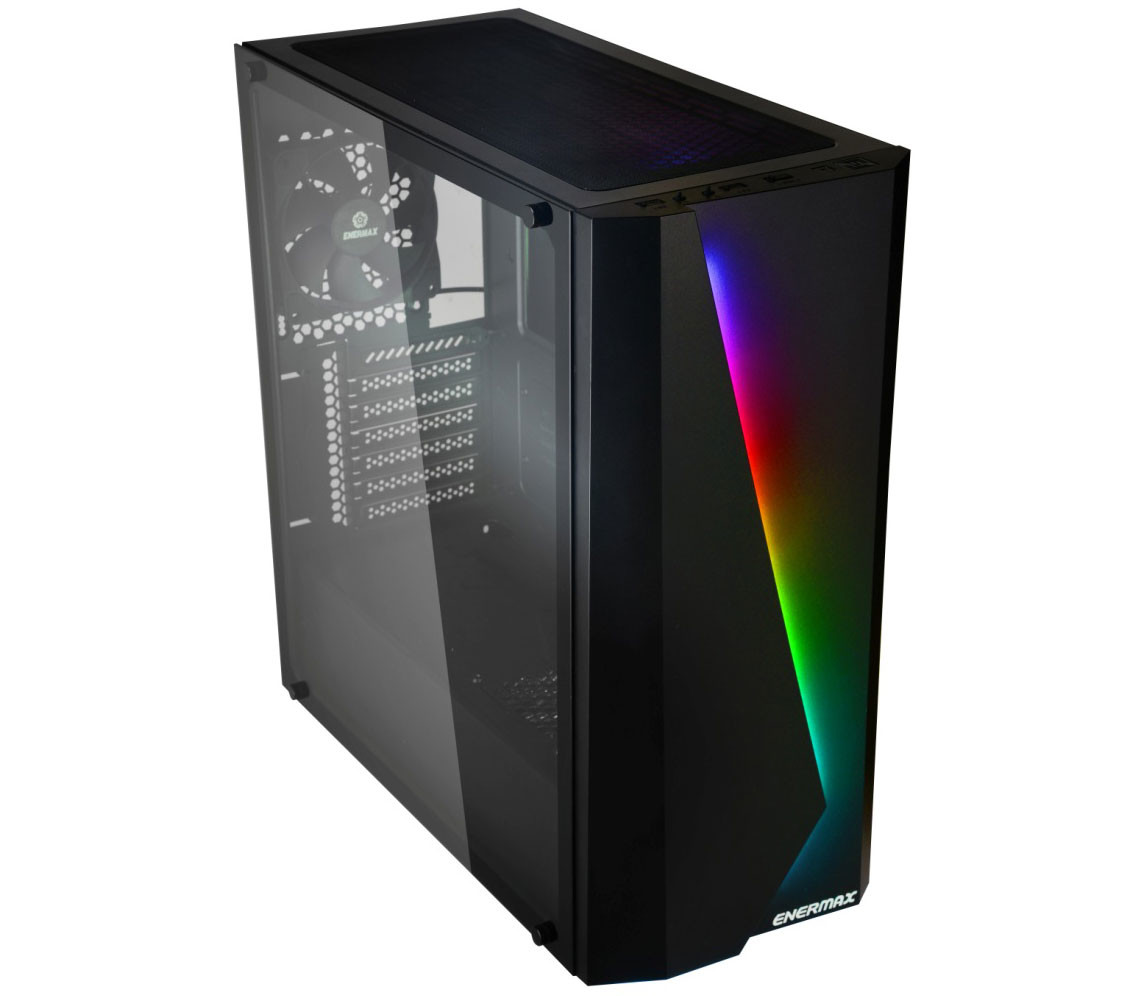 ENERMAX MAKASHI MK50 ARGB +NOPSU,Tool-free,120/140mm Fan,+ 3G DUST FILTER USB3.0, Audio & speaker