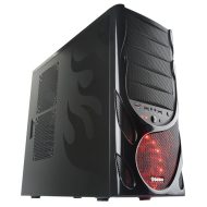 ENERMAX VOLCANUS BLACK ECA3180-B,Tool-free,140mm/120MM Fan,+ DUST FILTER USB2.0, Audio,eSATA