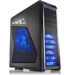 ENERMAX ECA5011M ,Tool-free,Black case, Full drive bay design and modular HDD cages, Side 1x25cm Blue/Red,+ 3G DUST FILTER USB3.0, Audio