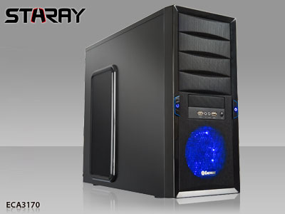 ENERMAX STARAY BLACK ECA3171-BL-AP ,Tool-free,120mm Fan,+ 3G DUST FILTER USB2.0, Audio & speaker