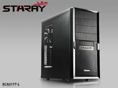 ENERMAX Staray Lite ECA3178-L BLACK ,Tool-free,120MM/120MM Fan,+ DUST FILTER USB3.0, Audio