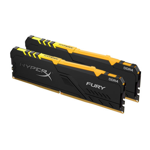 Kingston 16GB 2666MHz DDR4 CL16 DIMM (Kit of 2) 1Rx8 FURY® RGB