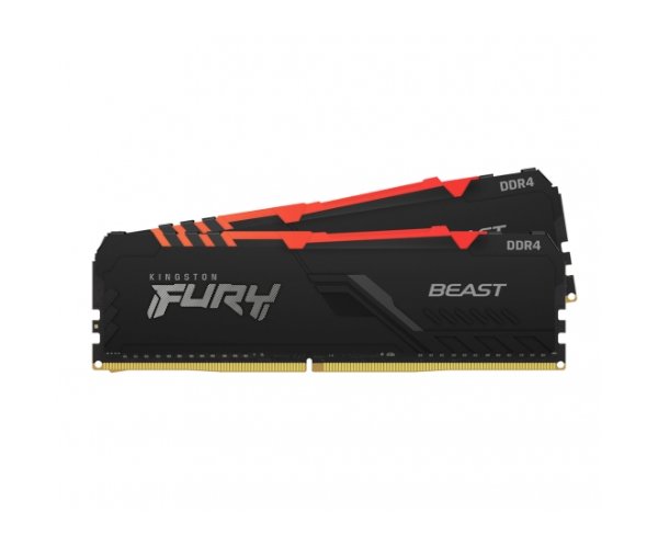 Kingston 16GB 3600MHz DDR4 CL17 DIMM (Kit of 2) 1Rx8 FURY® Beast RGB Black