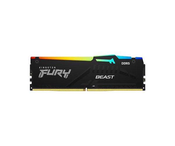Kingston 16GB 6000MHz DDR5 CL30 DIMM 1Rx8 FURY® Beast RGB Black