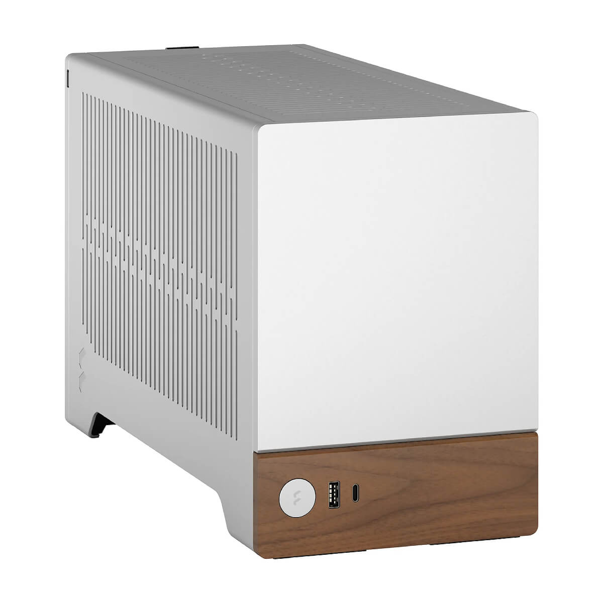 מארז Fractal Design Terra Silver SFF ,Tool-free, no PSU, 120mm Fan, USB3.0 ,TYPEC