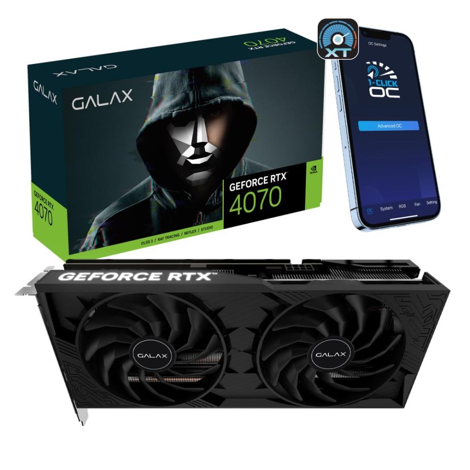 GALAX nVIDIA Geforce 4070 12GB GDDR6X 1-Click OC Dual Fan 3DP+HDMI