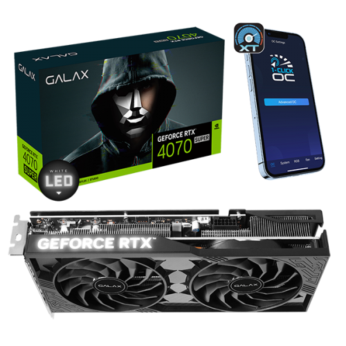 GALAX nVIDIA Geforce 4070 SUPER 12GB GDDR6X 1-Click OC Triple Fan 3DP+HDMI