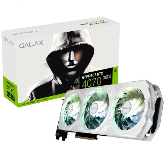 GALAX nVIDIA Geforce 4070 SUPER WHITE 12GB GDDR6X 1-Click OC Triple Fan 3DP+HDMI