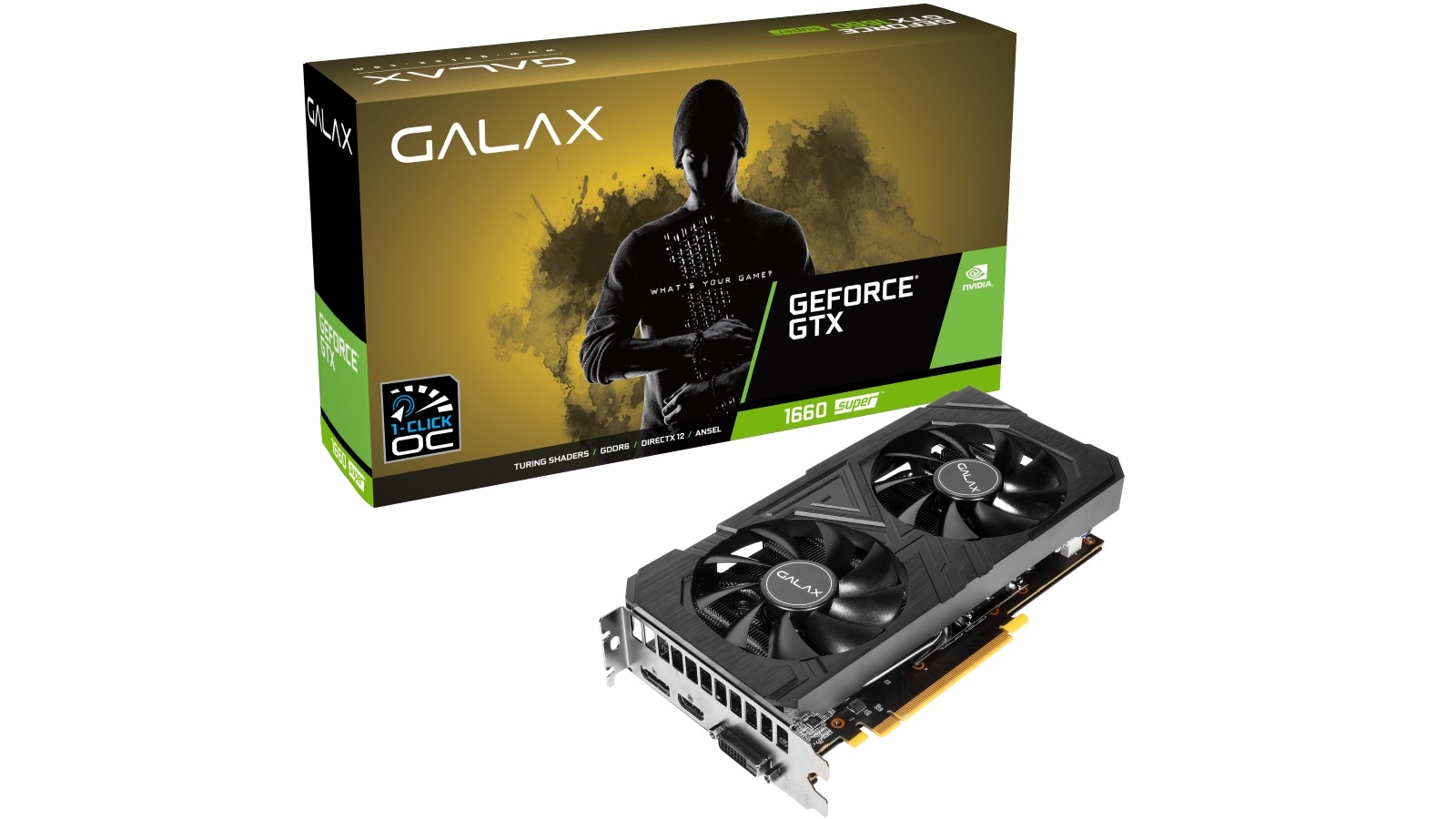 GALAX nVIDIA Geforce GTX GTX 1660 SUPER (1-Click OC) 6GB DDR6 + HDMI +DP / DVI / , PCI-E