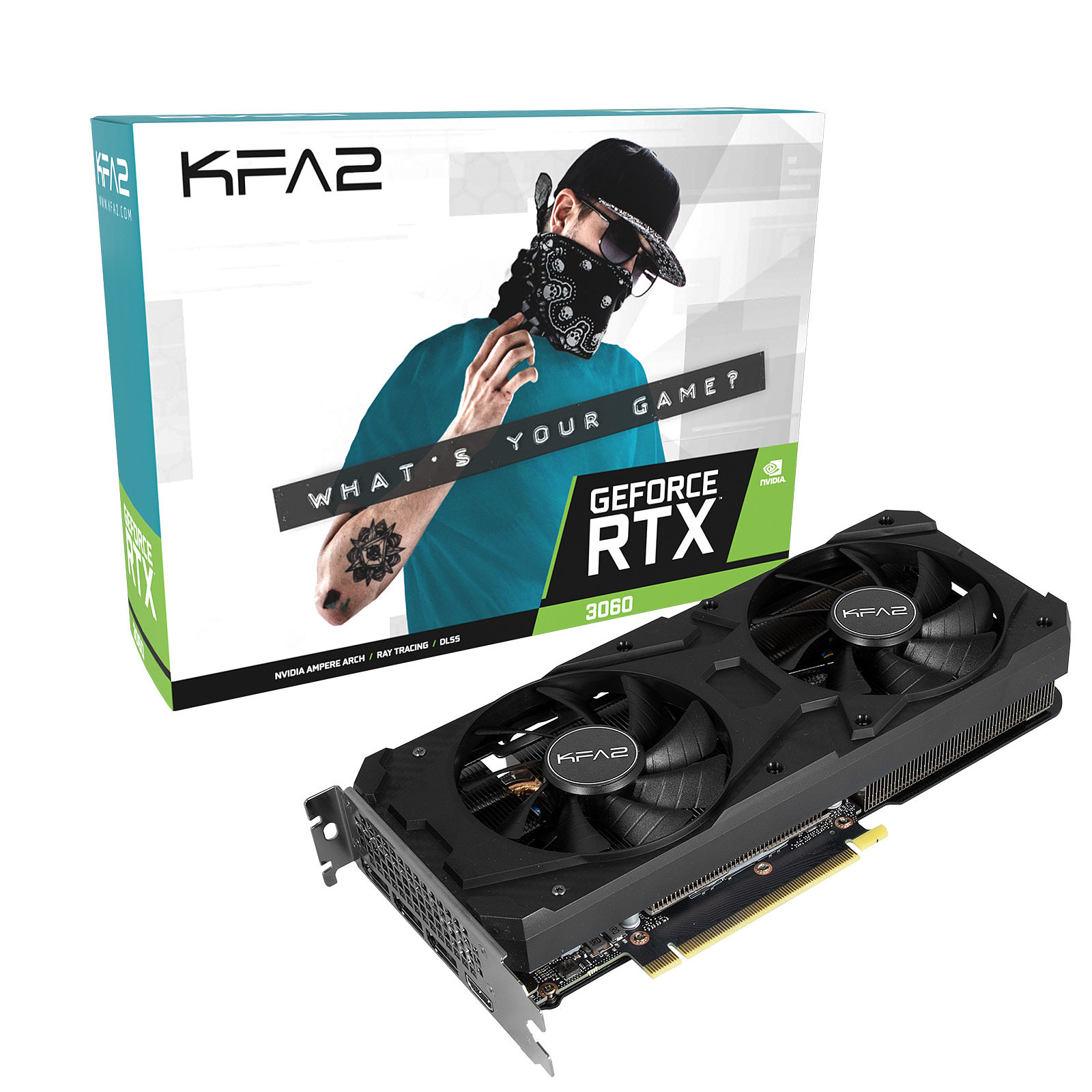 GALAX nVIDIA Geforce RTX 3060 (1-Click OC) 12GB DDR6 - HDMI / DP / , PCI-E