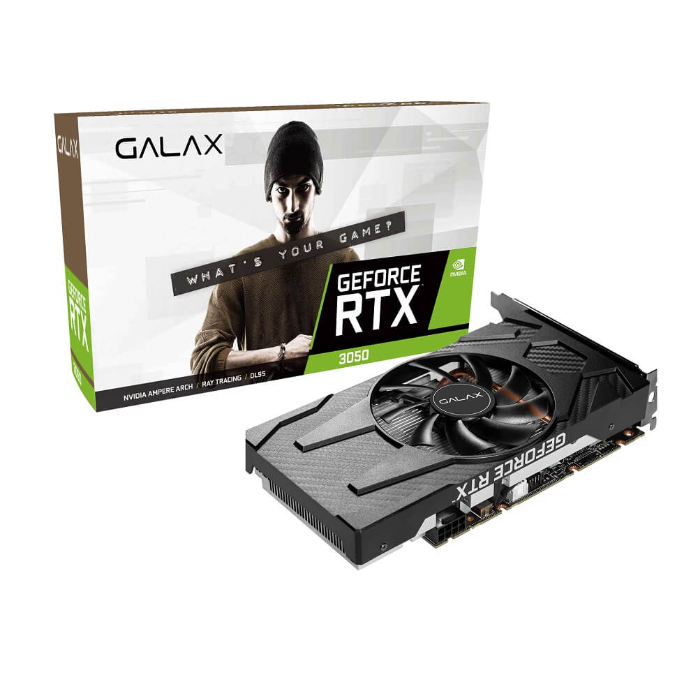 GALAX nVIDIA GeForce RTX 3050 (1-Click OC) 8GB DDR6+ TV OUT- HDMI-out / DVI / DP, PCI-E