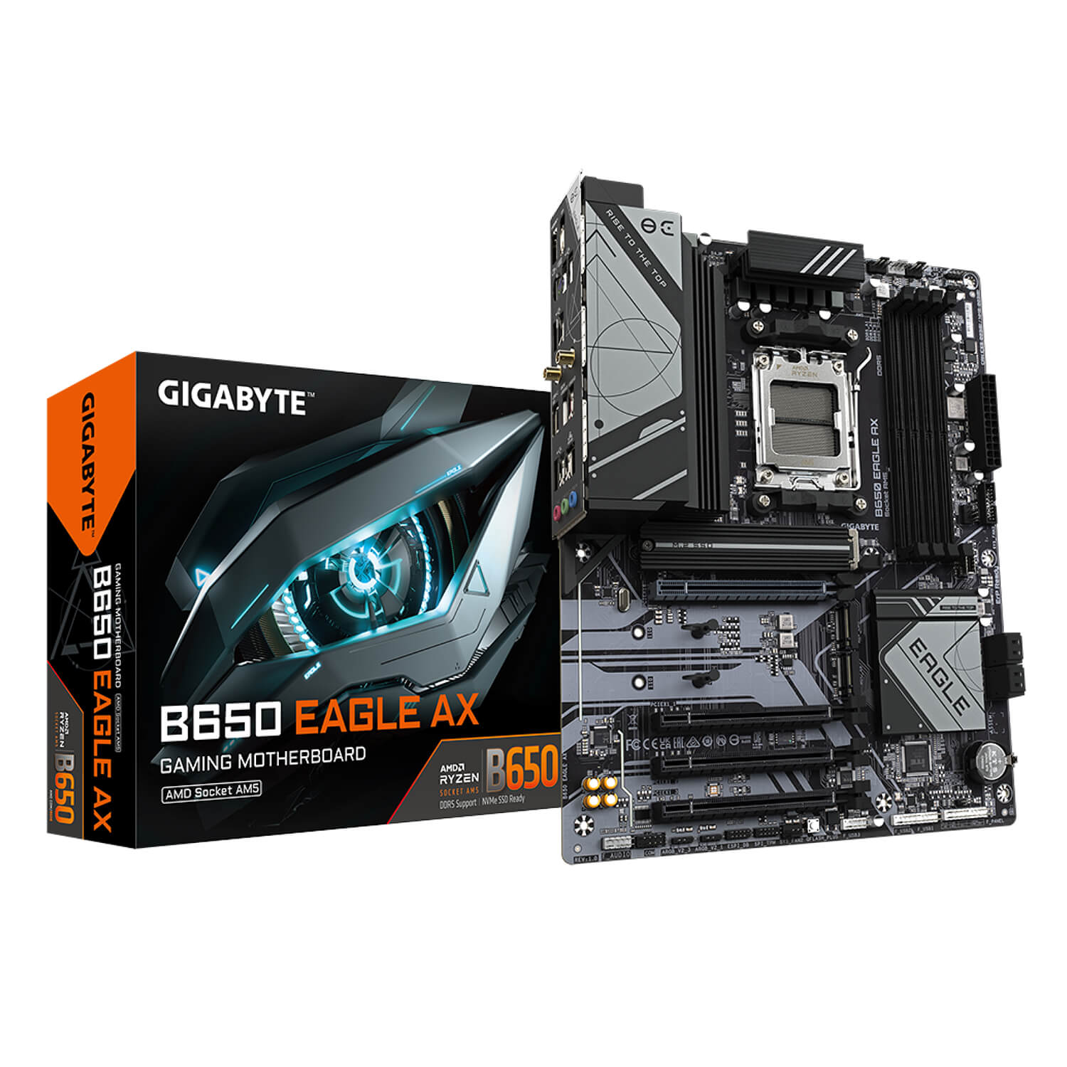 GIGABYTE B650 EAGLE AX DDR5 , AM5 ,PCI-E, DualDDR5 5200 +LAN2500 HDMI