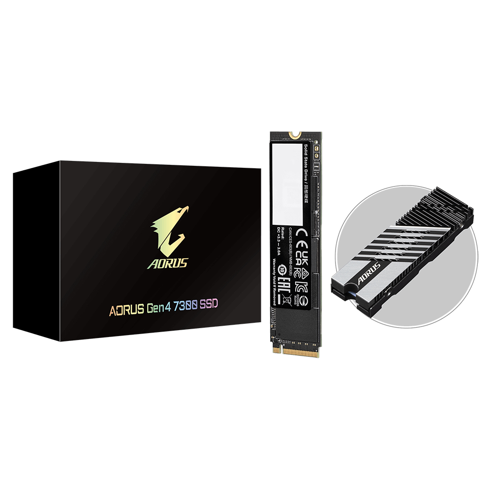 דיסק קשיח GIGABYTE® Gigabyte AORUS Gen4 7300 SSD 1TB NVMe