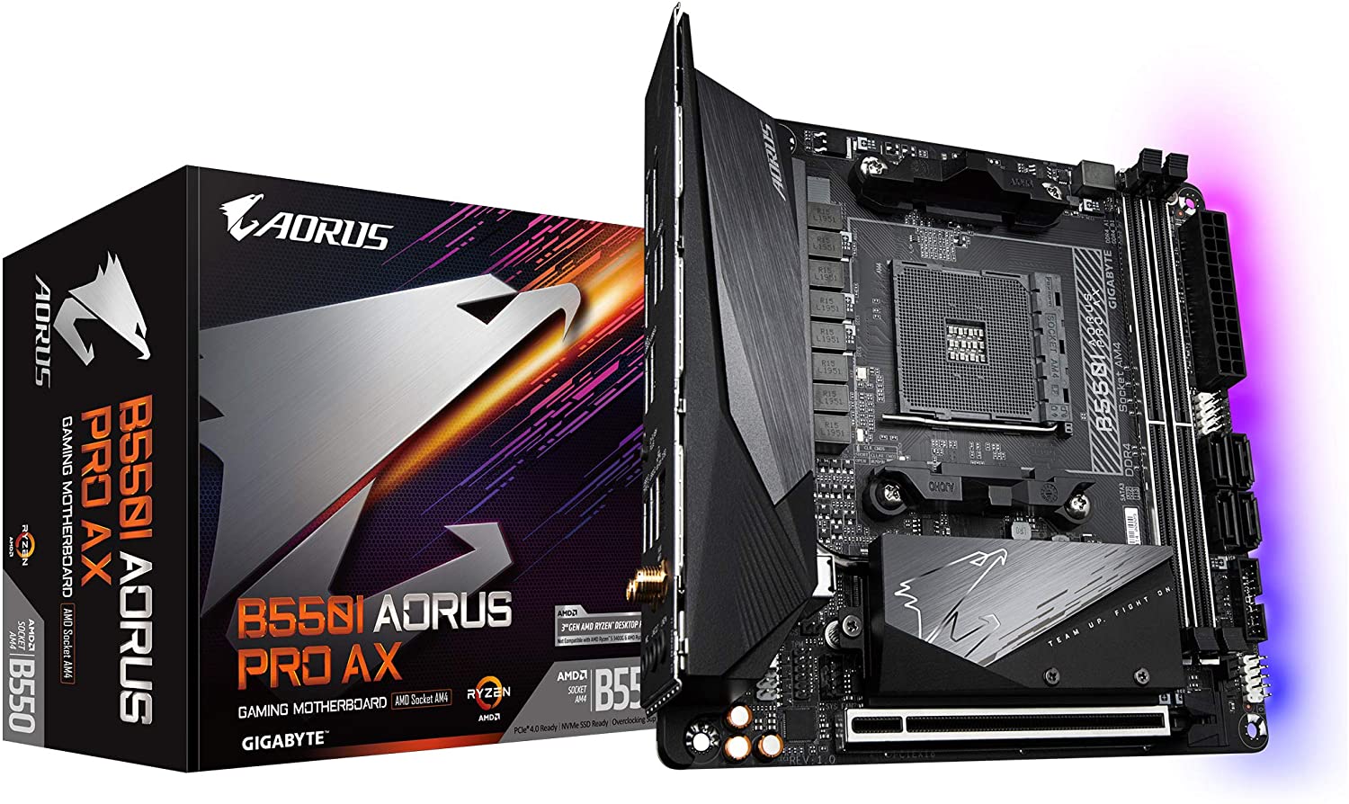 GIGABYTE B560I AORUS PRO AX WIFI 6 2.5GB LAN Mini-Itx ,2DualDDR4 2133/2400/2666/2933/3000/3200 ,8CH ,HDMI S1200