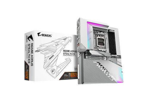 GIGABYTE B650E AORUS STEALTH ICE DDR5 , AM5 ,PCI-E, DualDDR5 5200 +LAN2500 HDMI