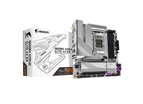 GIGABYTE B650M AORUS ELITE AX ICE DDR5 , AM5 ,PCI-E, DualDDR5 5200 +LAN2500 HDMI