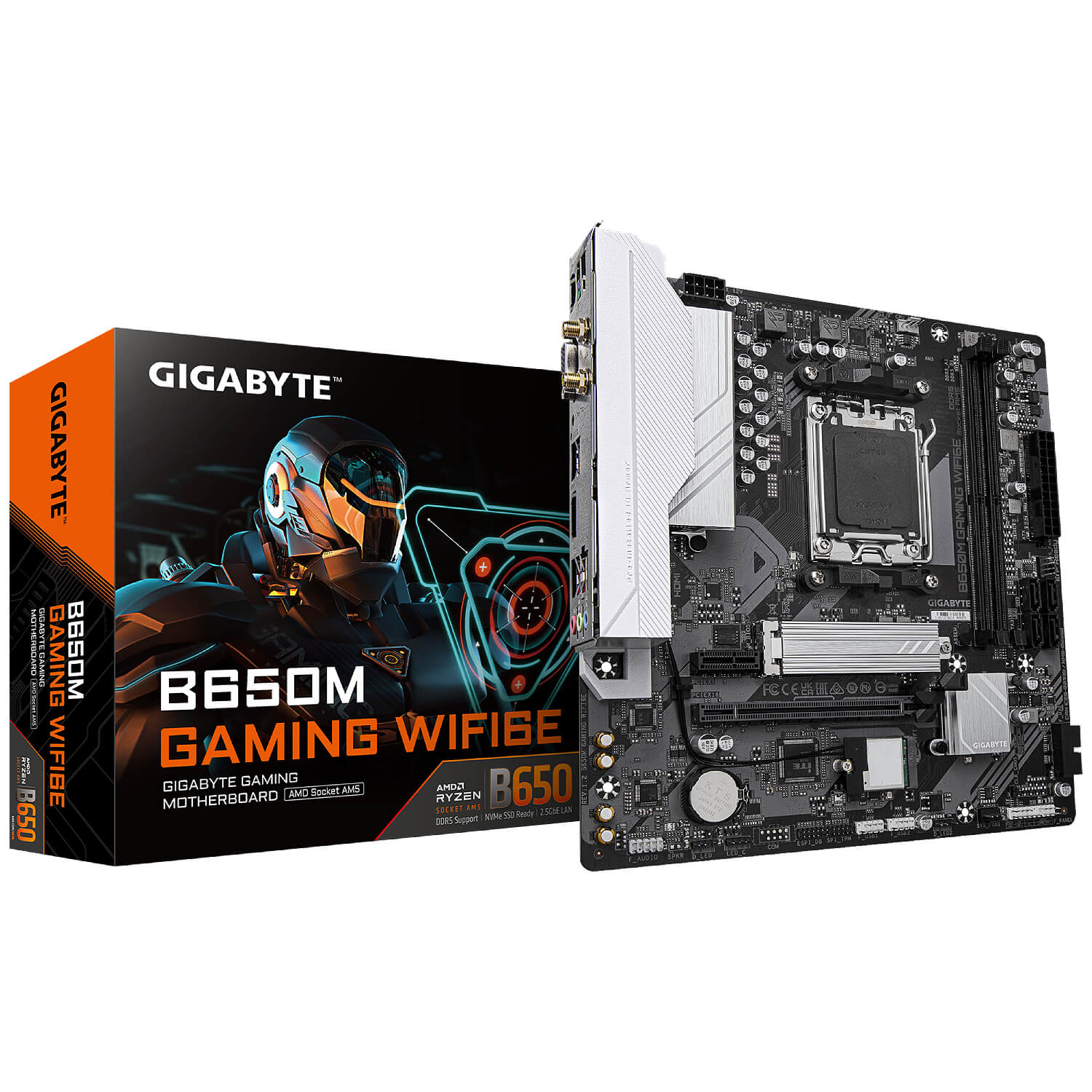 GIGABYTE B650M GAMING WIFI6E DDR5 , AM5 ,PCI-E, DualDDR5 5200 +LAN2500 HDMI