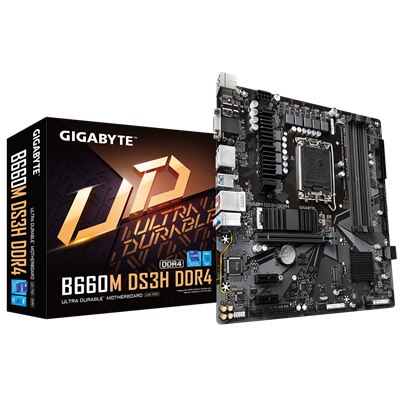 GIGABYTE B660M DS3H ,4DualDDR4 2133/2400/2666/2933/3000/3200 ,8CH ,2.5GB ,HDMI S1700
