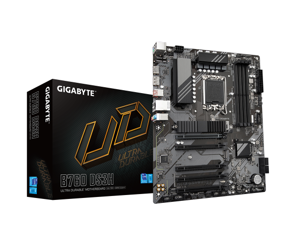 GIGABYTE B760 DS3H DDR5 , Core™ i3/i5/i7/i9, 4DualDDR5 4000/4800MHZ ,2XPCI-E, 2.5GB LGA1700