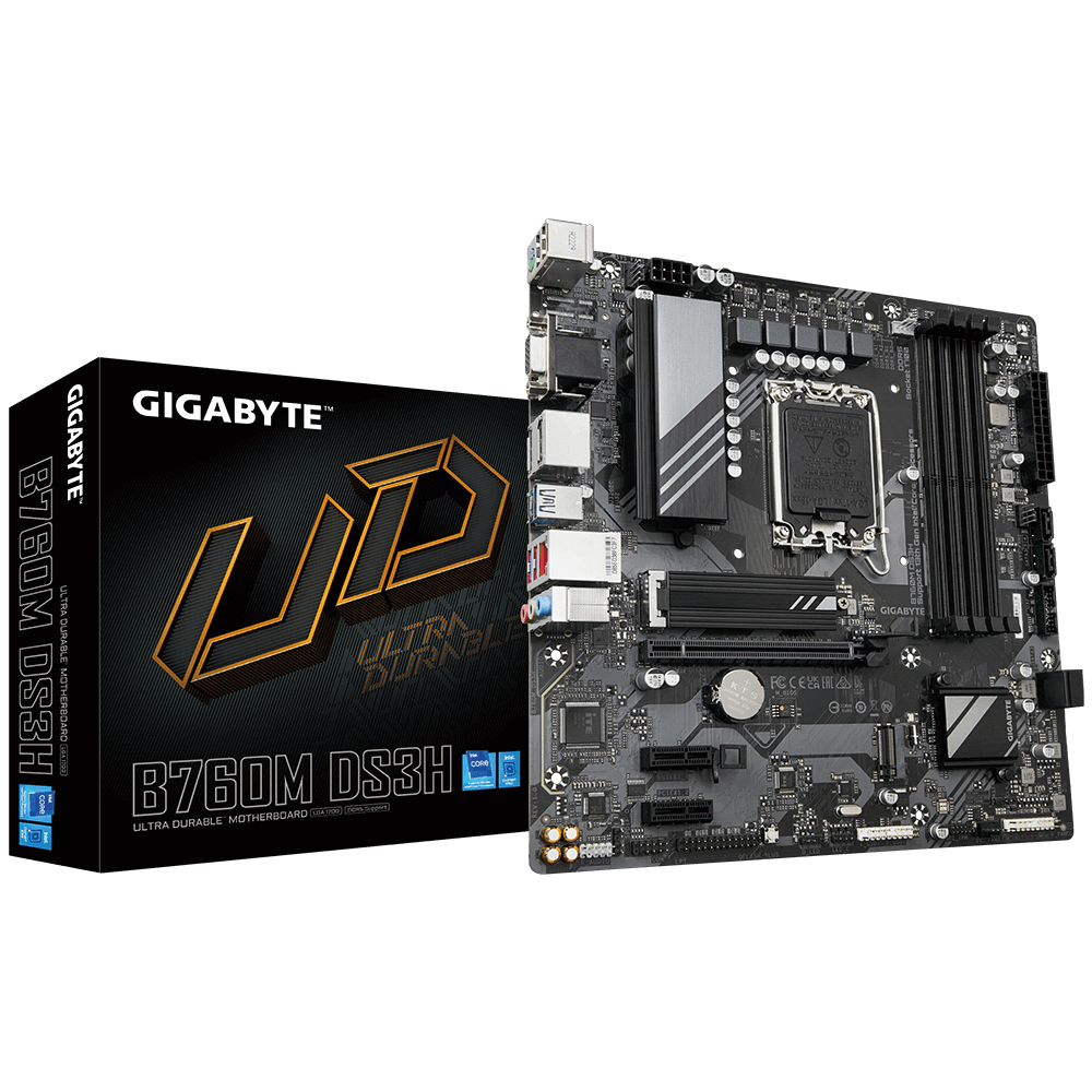 GIGABYTE B760M D3HP DDR5 , Core™ i3/i5/i7/i9, 4DualDDR5 4000/4800MHZ ,2XPCI-E, 2.5GB LGA1700