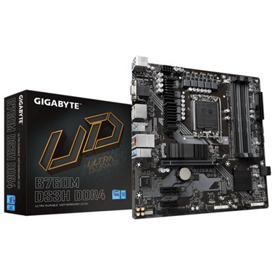 GIGABYTE B760M DS3H ,4DualDDR4 2133/2400/2666/2933/3000/3200 ,8CH ,2.5GB ,HDMI S1700