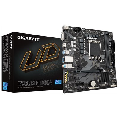 GIGABYTE B760M H ,2DualDDR4 2133/2400/2666/2933/3000/3200 ,8CH ,2.5GB ,HDMI S1700