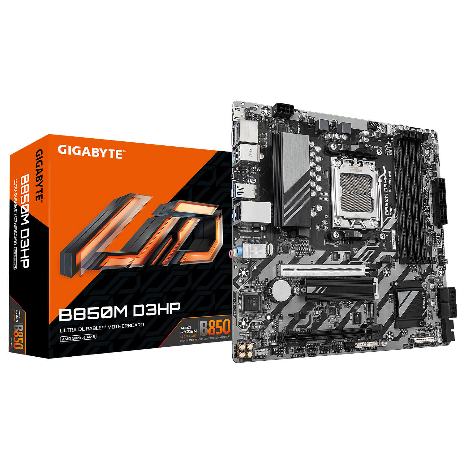 GIGABYTE B850M D3HP DDR5 , AM5 ,PCI-E, DualDDR5 5200 +LAN2500 HDMI