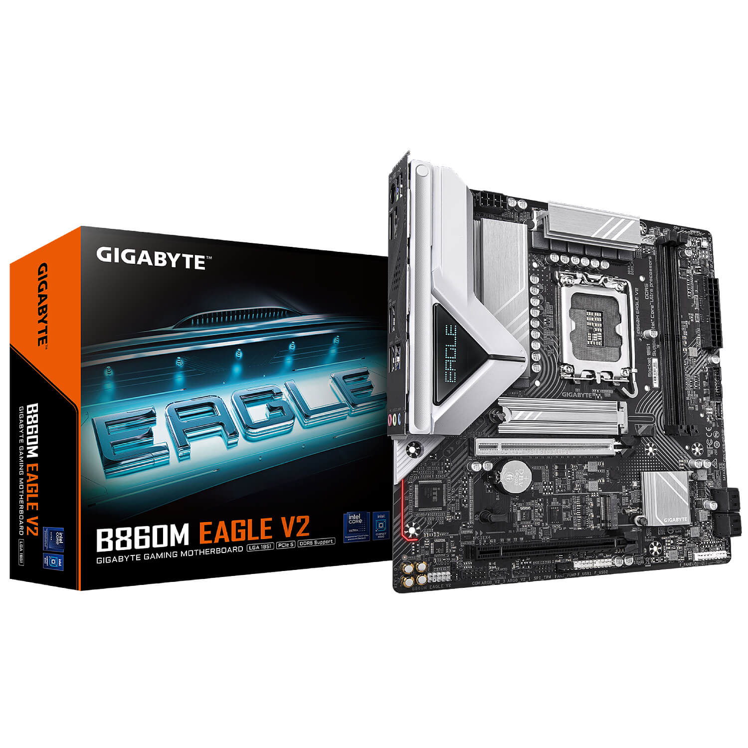 GIGABYTE B860M EAGLE V2 , Core™ i3/i5/i7/i9, 2DualDDR5 6400MHZ ,2XPCI-E, 2.5GB LGA1851