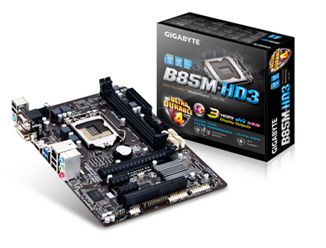 GIGABYTE GA-B85M-HD3 ,DualDDR3 1333/1600,8CH ,1GB ,HDMI