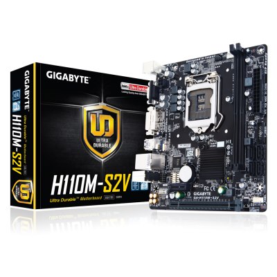 GIGABYTE GA-H110M-S2V ,DualDDR4 2133,8CH ,1GB ,S1151 ,DVI