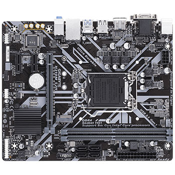 GIGABYTE GA-H310M S2H,DualDDR4 2133/2400/2666,8CH ,1GB ,S1151 ,DVI,HDMI