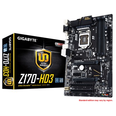 GIGABYTE GA-Z170-HD3 , Core™ i5/i7,DualDDR4 2133,2XPCI-E,1GB S1151
