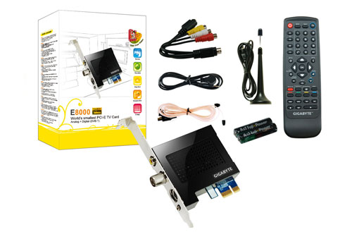כ.טלביזיה +שלט GIGABYTE GT-E8000 HDTV ,DVB-T ,PCIE