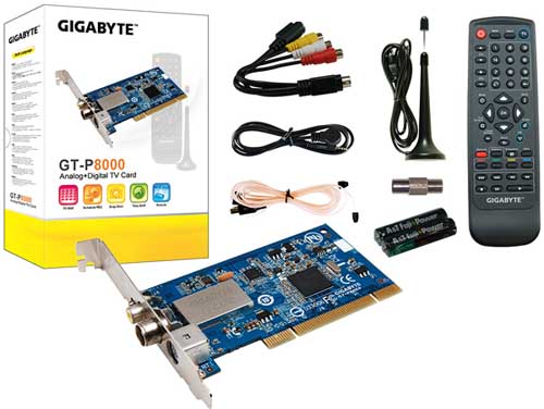 כ.טלביזיה +שלט GIGABYTE GT-P8000 HDTV ,DVB-T