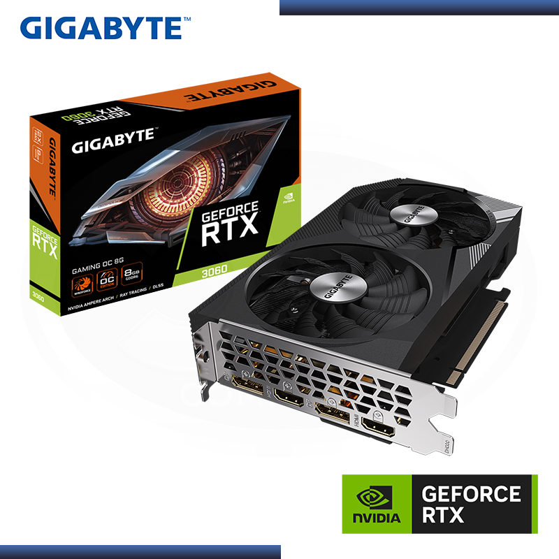GIGABYTE GV-N3060GAMING OC-8GD 2.0 Geforce RTX 3060 8GB / DisplayPort / HDMI, PCI-E