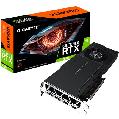 GIGABYTE GV-N3090TURBO-24GD Geforce RTX 3090 24GB / DisplayPort / HDMI, PCI-E