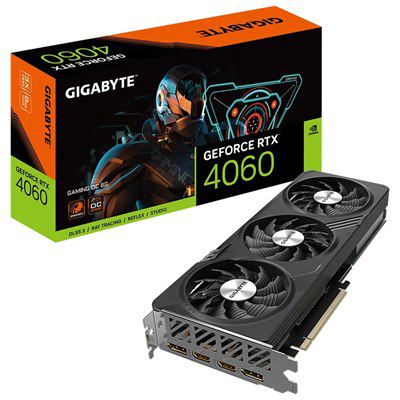 GIGABYTE GV-N4060GAMING OC-8GD nVIDIA Geforce 4060 8GB GDDR6 Triple Fan 3DP+HDMI