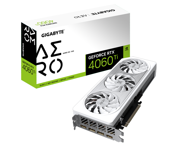 GIGABYTE GV-N406TAERO OC-16GD nVIDIA Geforce 4060 TI 16GB GDDR6X Triple Fan 2DP+2HDMI