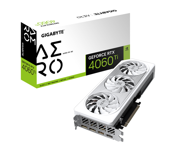GIGABYTE GV-N406TAERO OC-8GD nVIDIA Geforce 4060 TI 8GB GDDR6X Triple Fan 2DP+2HDMI