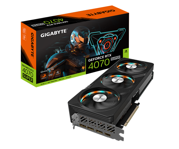 GIGABYTE GV-N407SGAMING OC-12GD nVIDIA Geforce 4070 SUPER 12GB GDDR6X Triple Fan 3DP+HDMI