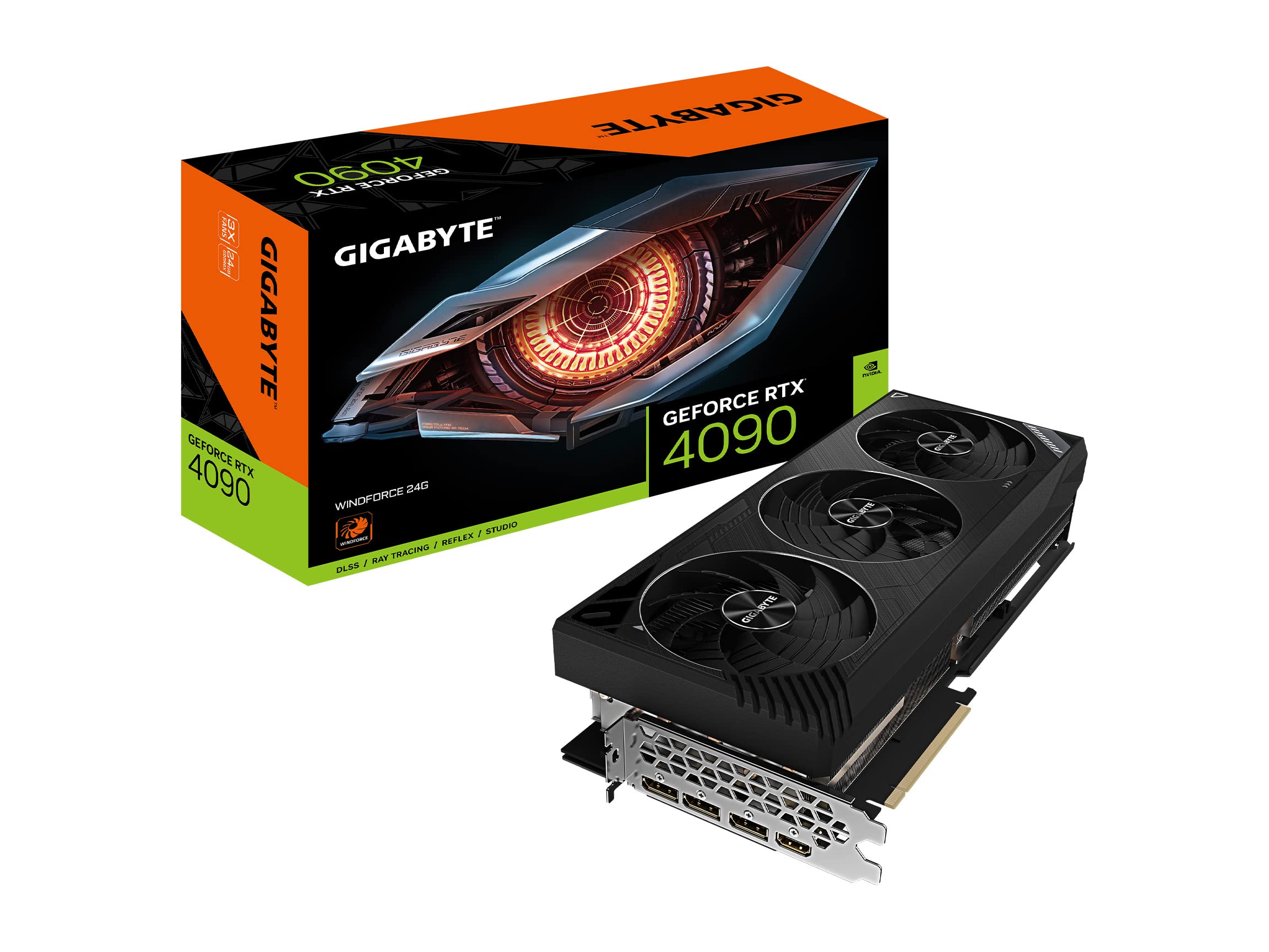 GIGABYTE GV-N4090WF3-24GD Geforce RTX 4090 WINDFORCE 24GB / DisplayPort / HDMI, PCI-E