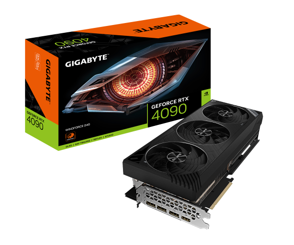 GIGABYTE GV-N4090WF3V2-24GD Geforce RTX 4090 WINDFORCE 24GB / DisplayPort / HDMI, PCI-E