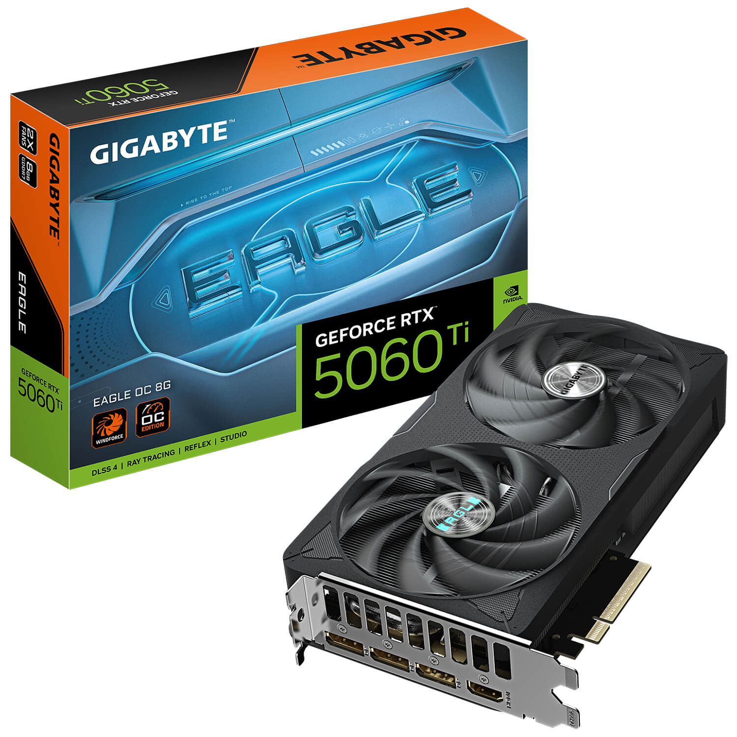 GIGABYTE GV-N506TEAGLE OC-8GD nVIDIA Geforce 5060 TI EAGLE OC 8GB GDDR7 Dual Fan 3DP+HDMI