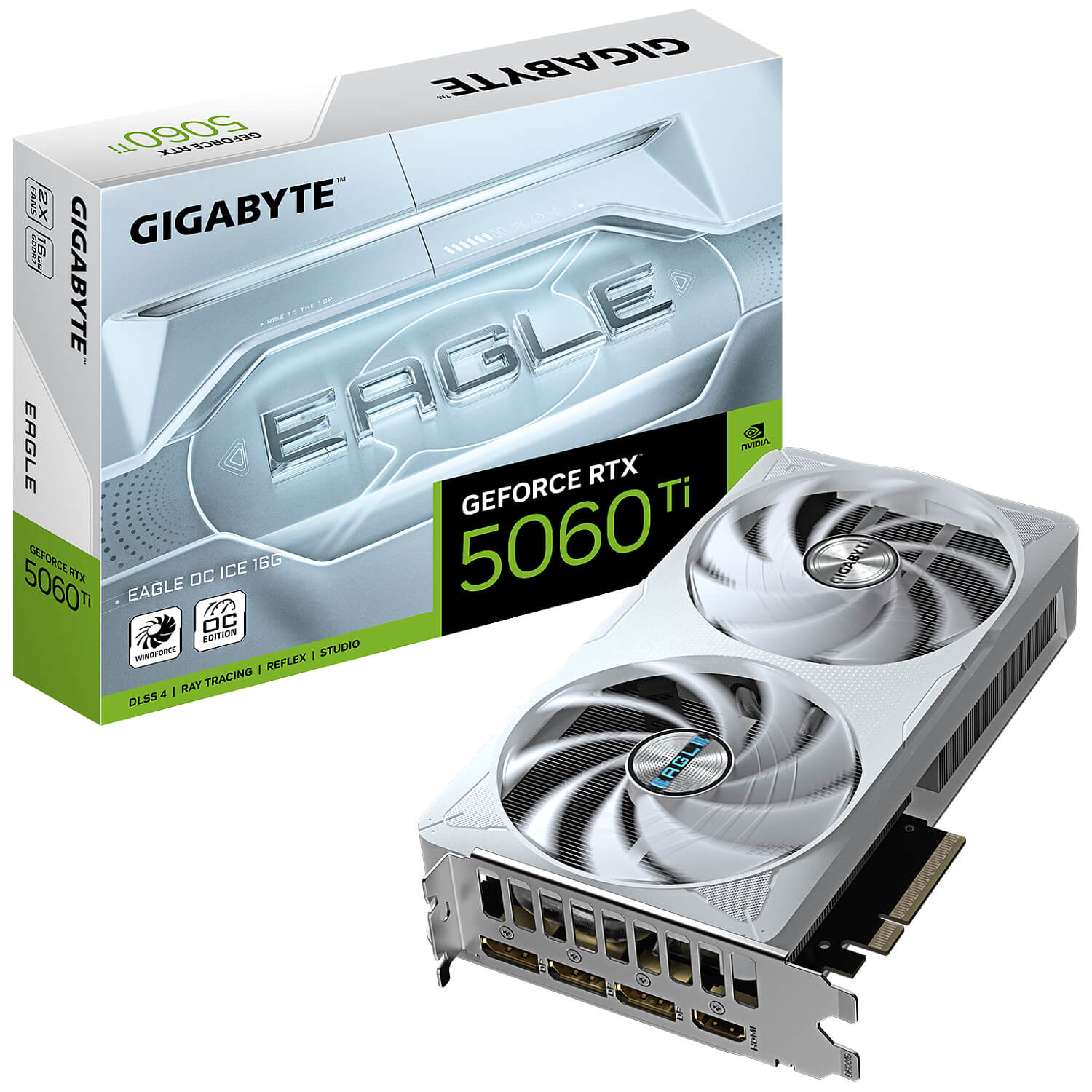 GIGABYTE GV-N506TEAGLEOC ICE-16GD nVIDIA Geforce 5060TI 16GB GDDR7 Triple Fan 2DP+2HDMI