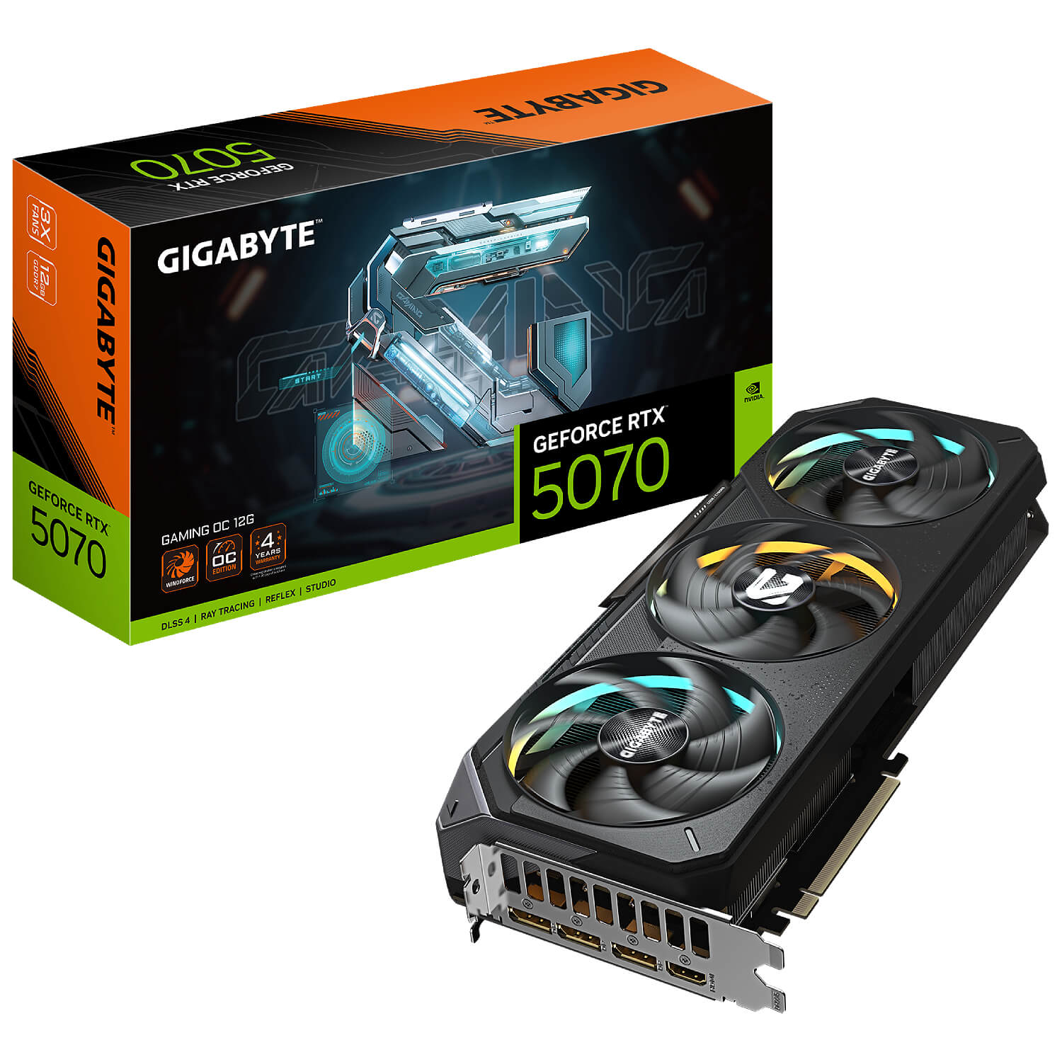 GIGABYTE GV-N5070GAMING OC-12GD nVIDIA Geforce 5070 12GB GDDR7 Triple Fan 3DP+HDMI