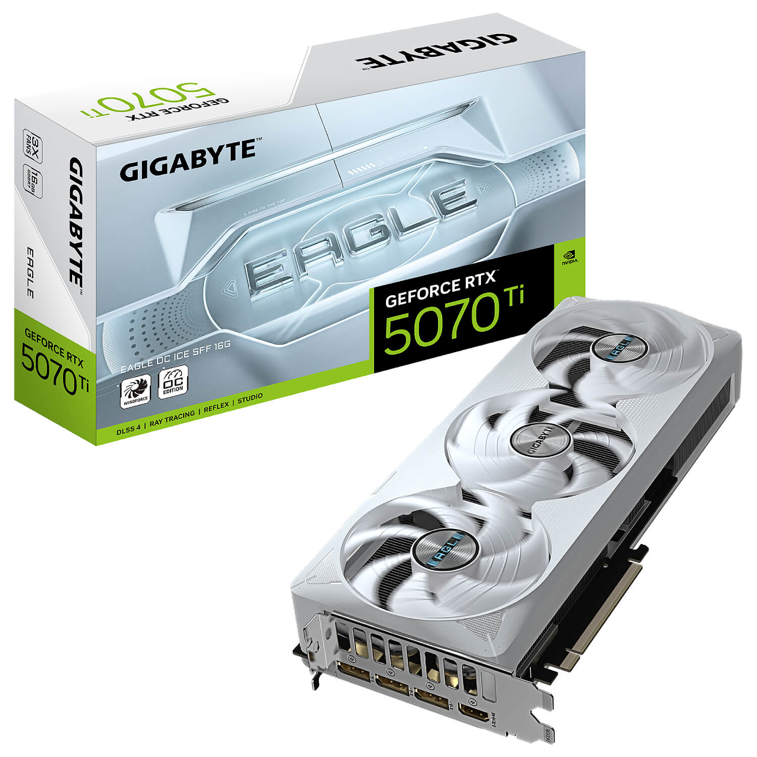 GIGABYTE GV-N507TEAGLEOC ICE-16GD nVIDIA Geforce 5070 TI 16GB GDDR7 OC Triple Fan 3DP+HDMI