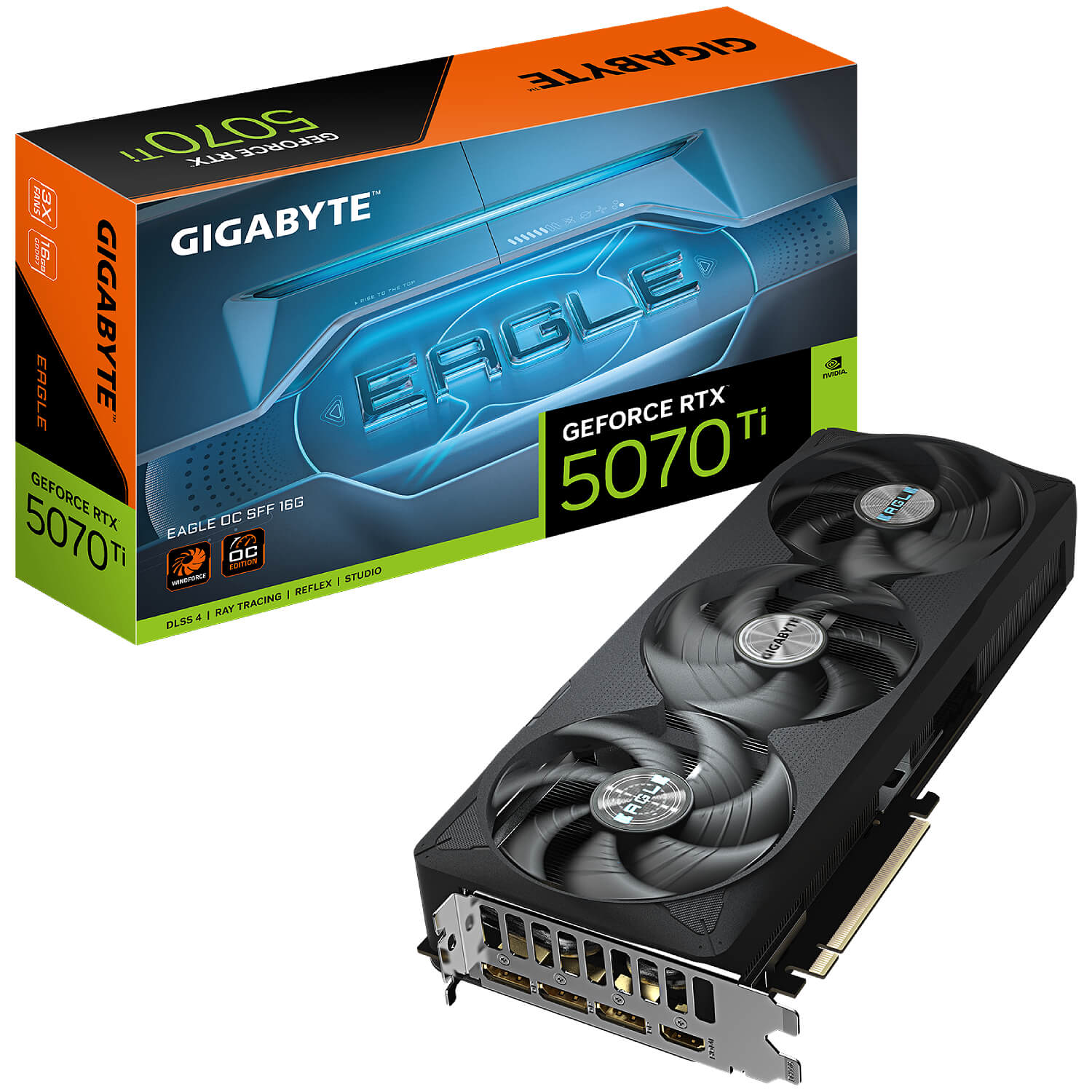 GIGABYTE GV-N507TEAGLEOC-16GD nVIDIA Geforce 5070 TI 16GB GDDR7 OC Triple Fan 3DP+HDMI